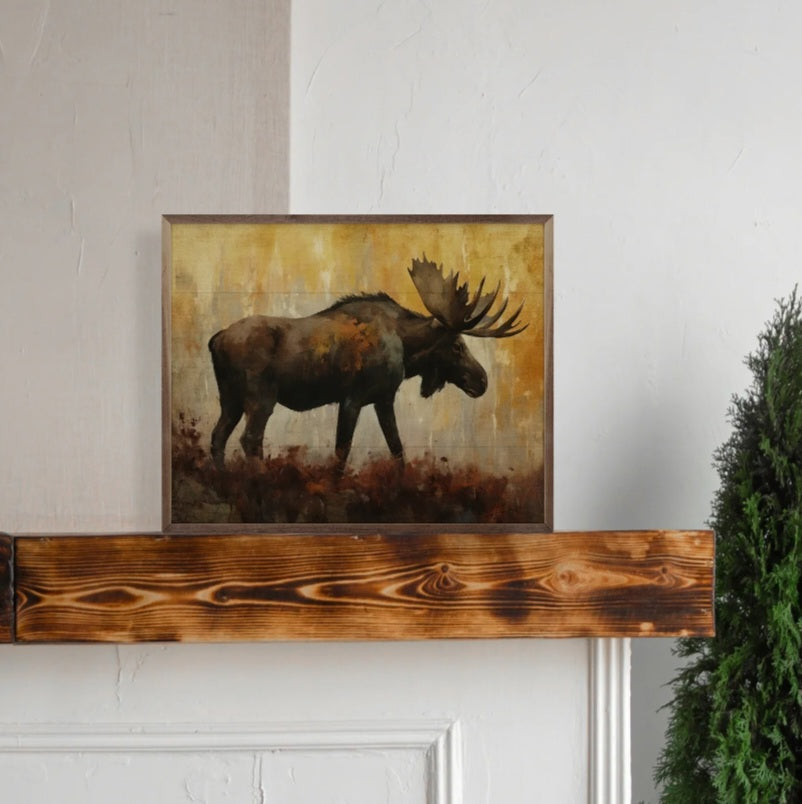 Moose Trailing Sunset image 1