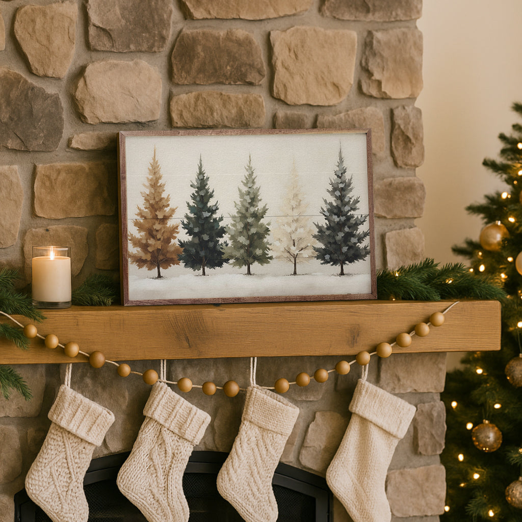 Colored Pine Trees image 0
