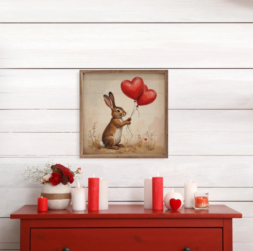 Red Heart Ballon Bunny image 1