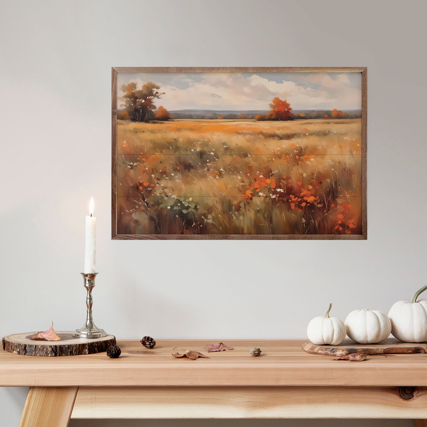 Autumn Field With Orange