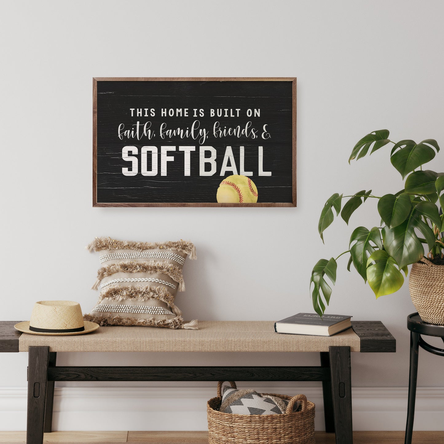 Faith Family Friends And Softball Black