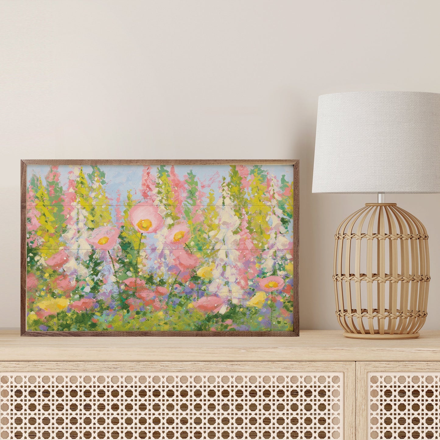 Garden Pastels I Blue Sky By Shirley Novak