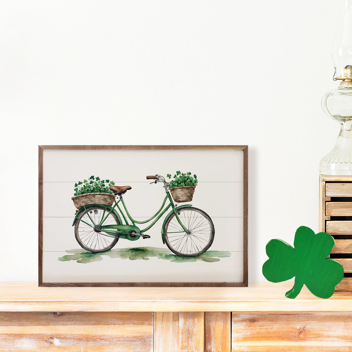 Green Bike White