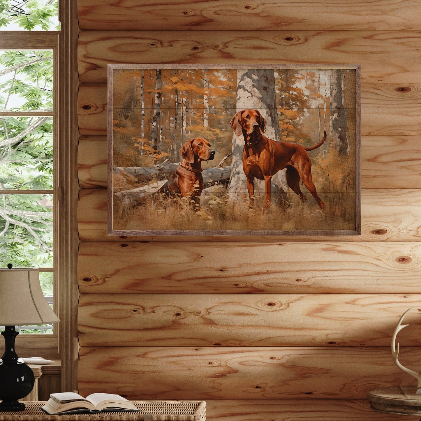 Pair of Redbone Coonhounds