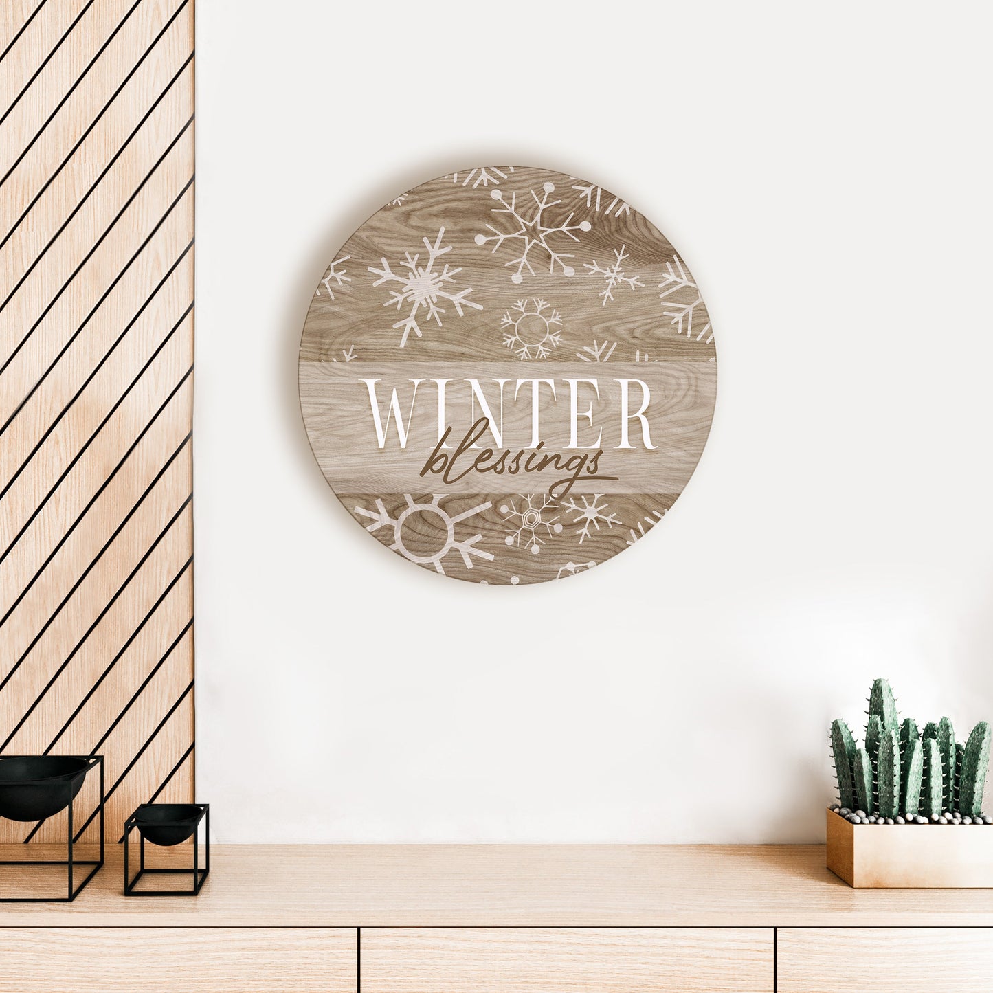 Winter Blessings Snowflakes Circle
