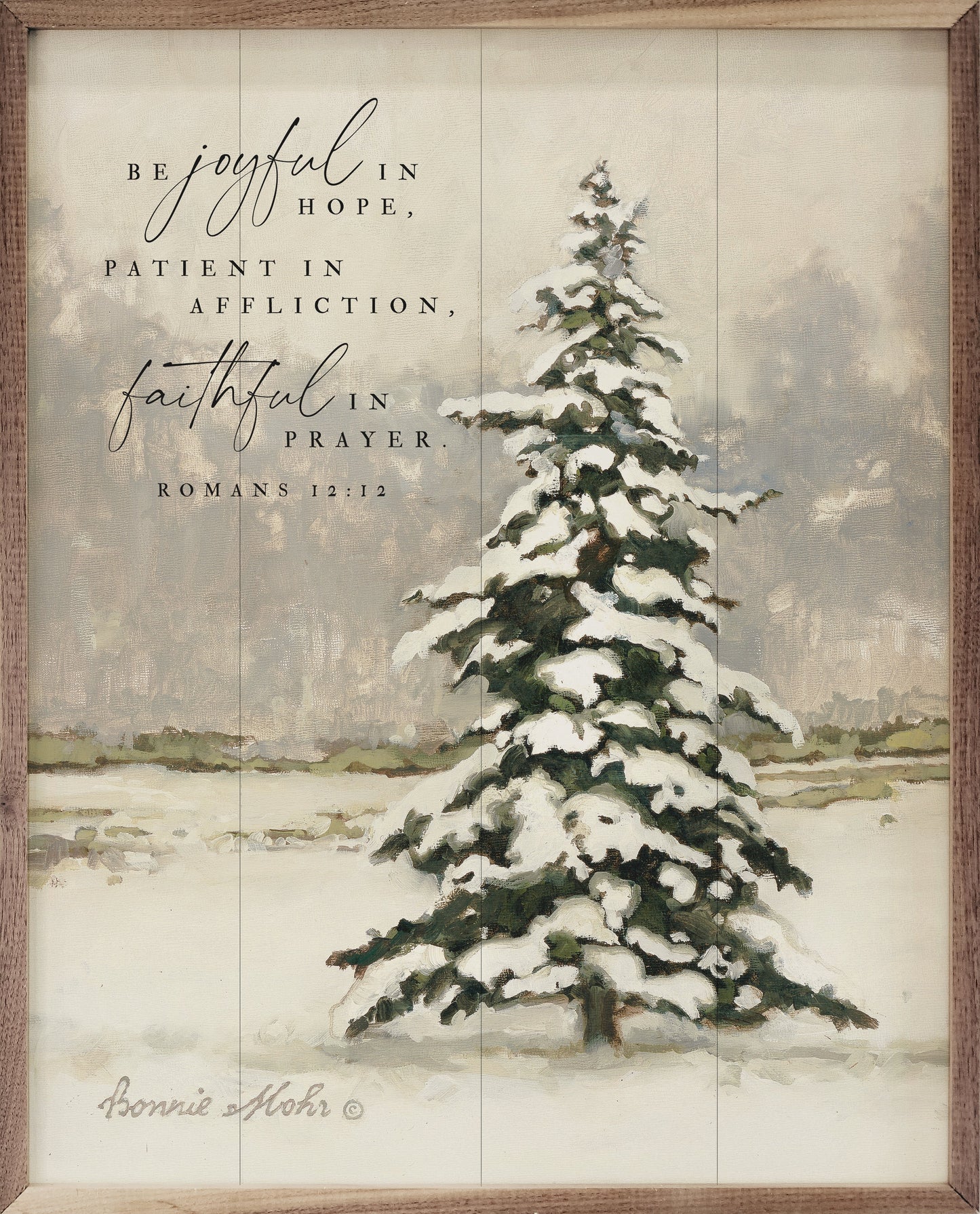 Be Joyful In Hope Winter Tree By Bonnie Mohr