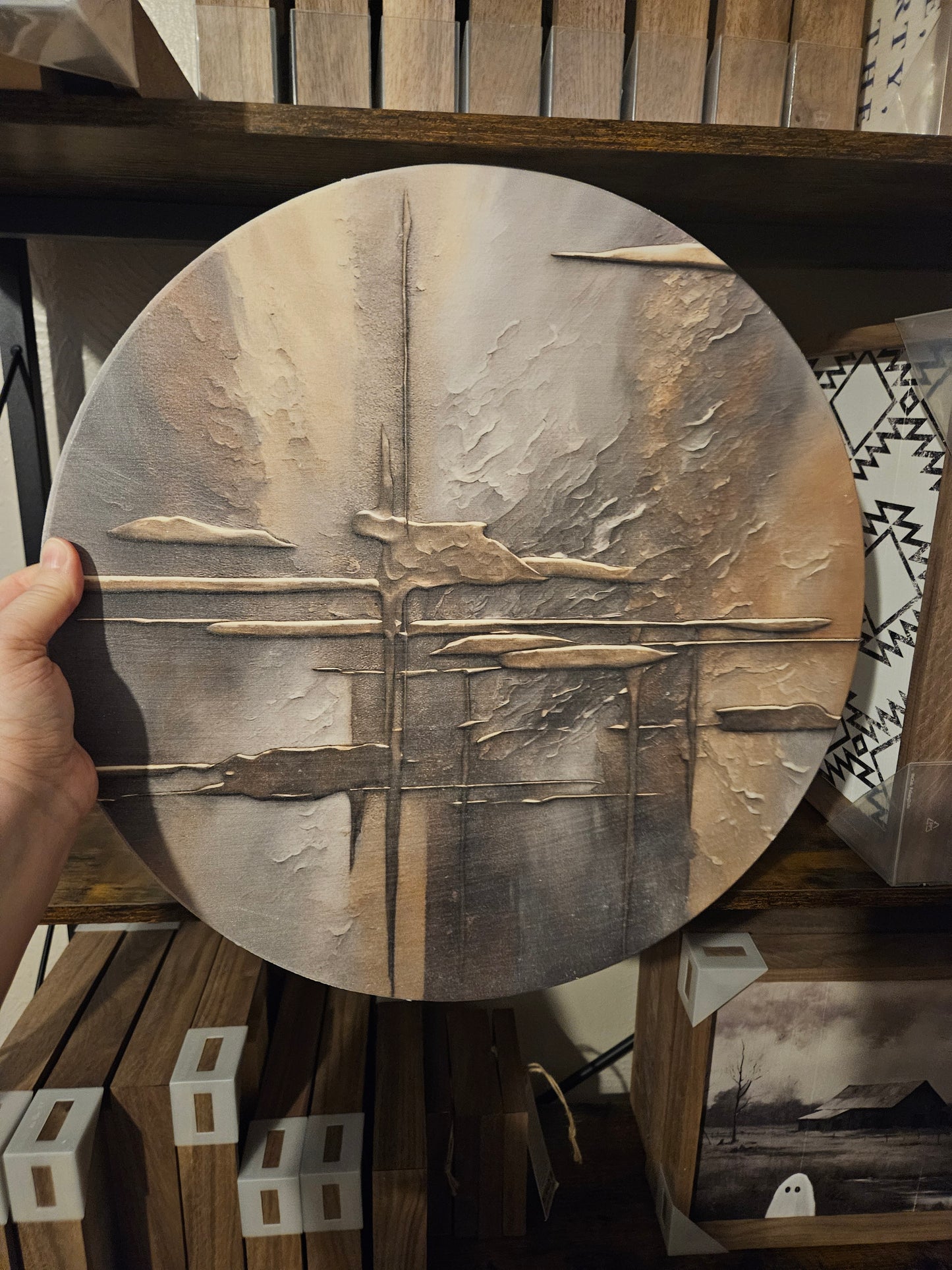 Mixed Metals Abstract Circle image 0