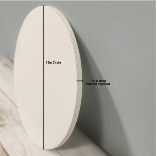 Hello No Need To Knock Whitewash Circle image 1