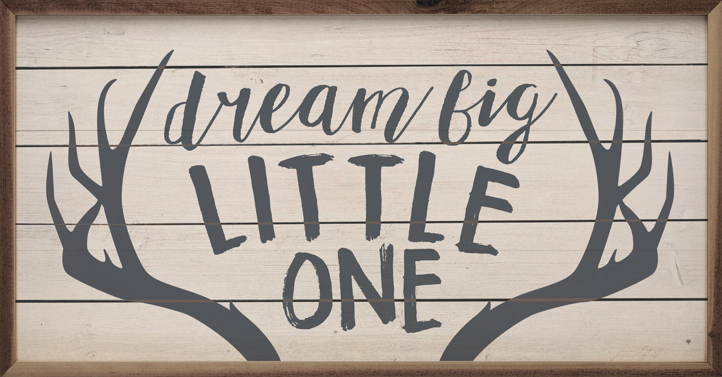 Dream Big Little One Antlers Whitewash image 0