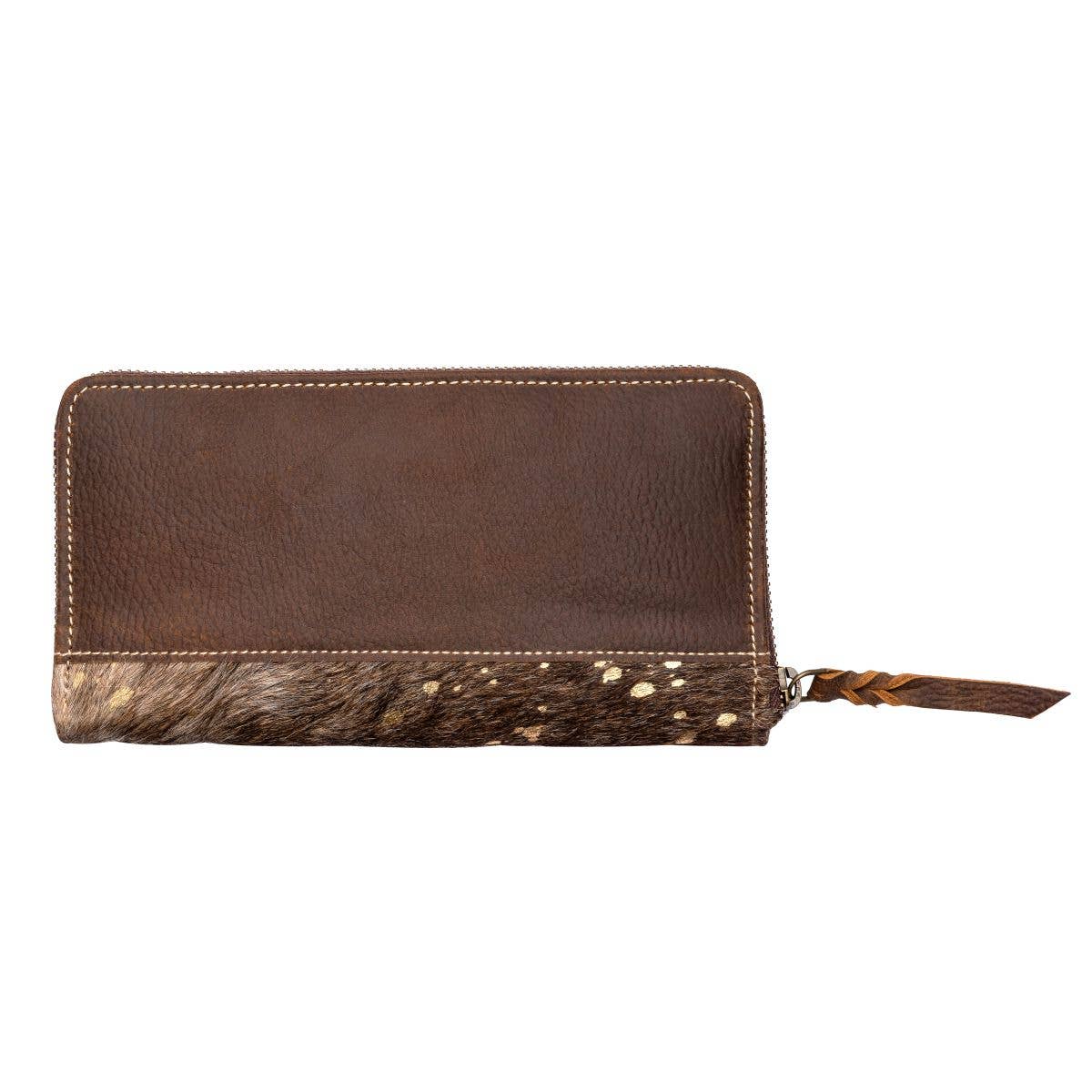 Hair-on Leather Brown/Gold Wallet