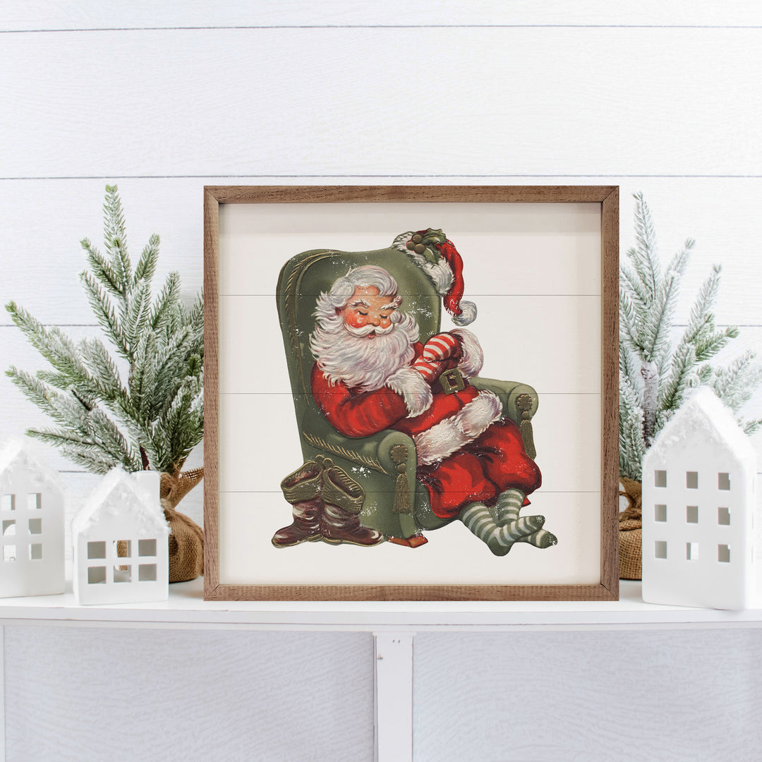 Sleeping Santa Green Chair image 1