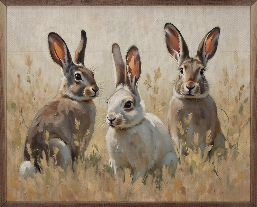 Bunnies In The Grass image 0