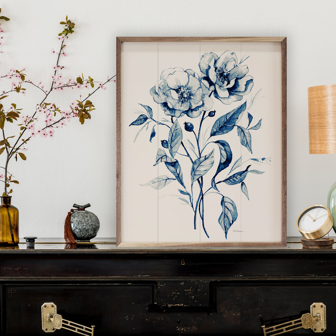 Indigo Wild Roses I By Carol Robinson image 2
