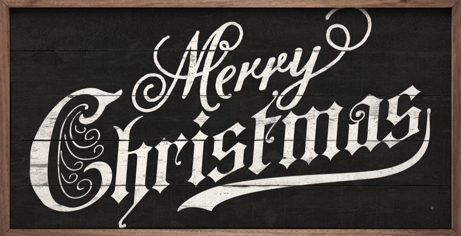 Vintage Merry Christmas Black image 0