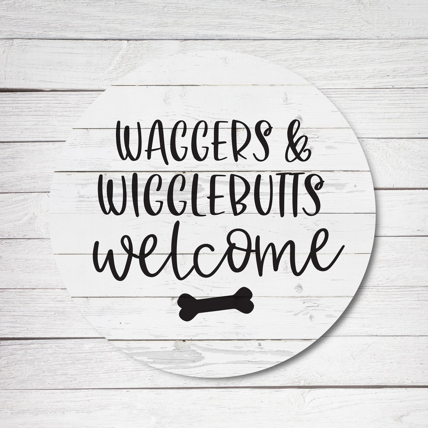 Waggers And Wigglebutts Welcome Whitewash Circle image 0
