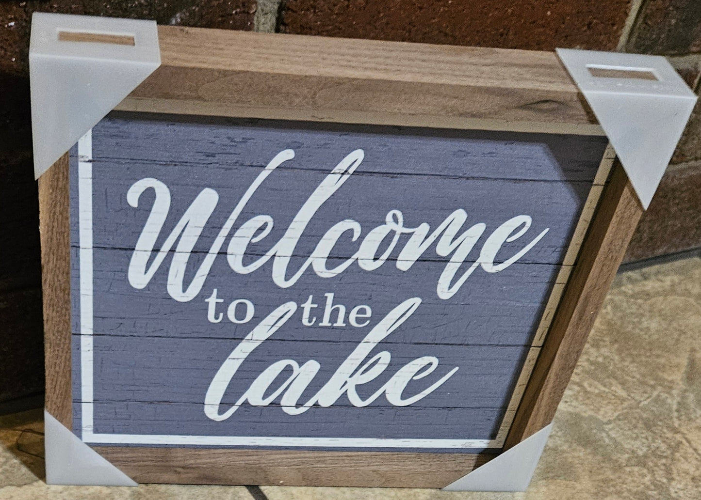 Welcome To The Lake Border Blue image 1
