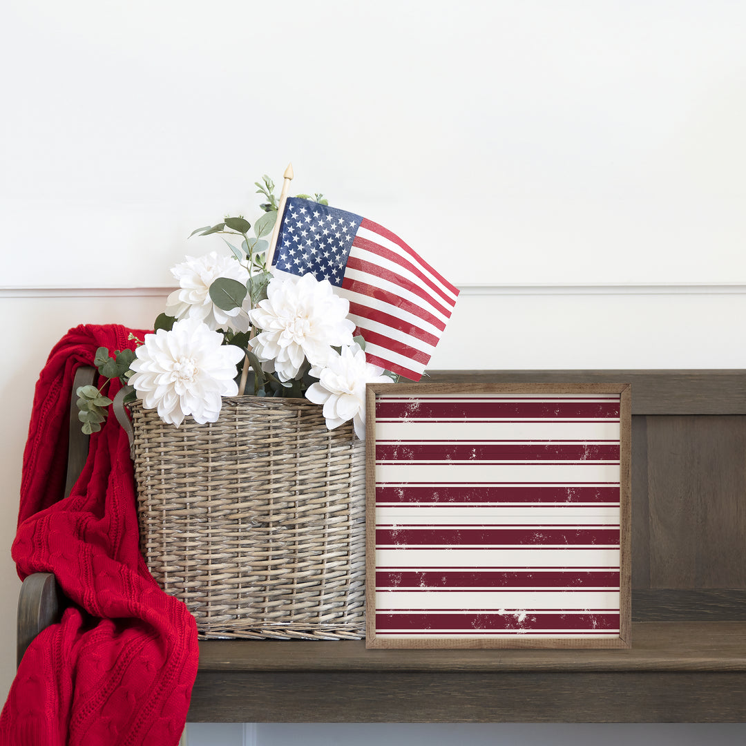 Pattern Red And White Stripes image 3