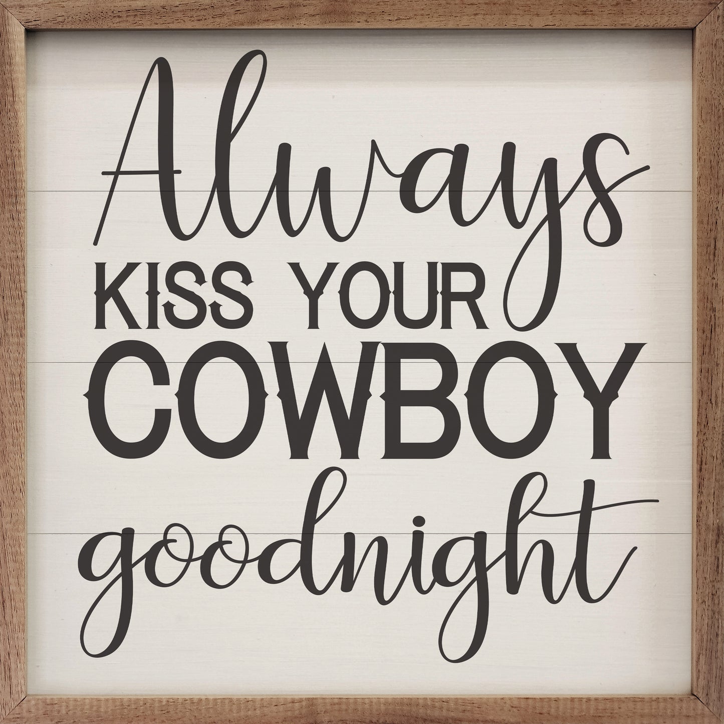 Kiss Your Cowboy Goodnight White image 0