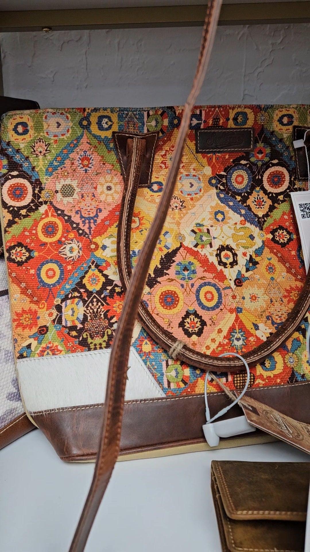 Maize Upcycled Canvas/Leather Bag image 1