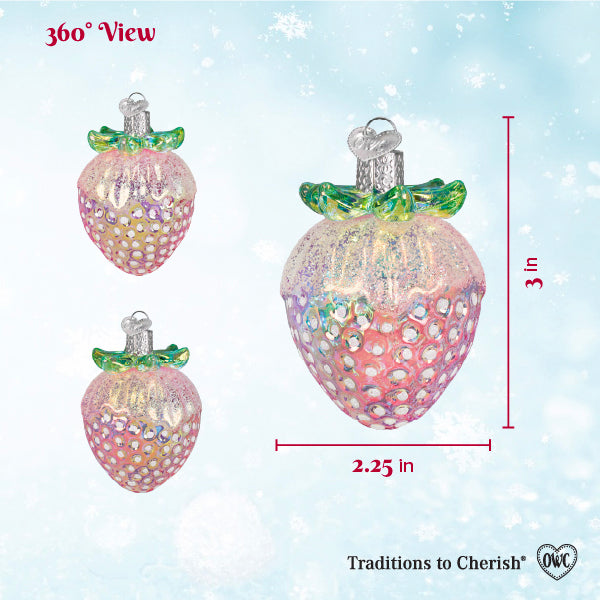 Shimmering Strawberry Ornament