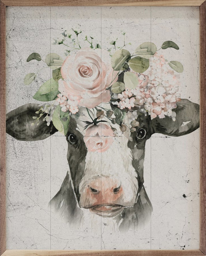 Calf With Flowers White image 0