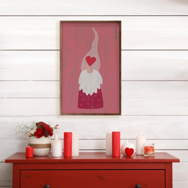 Gnome Heart Pink image 1