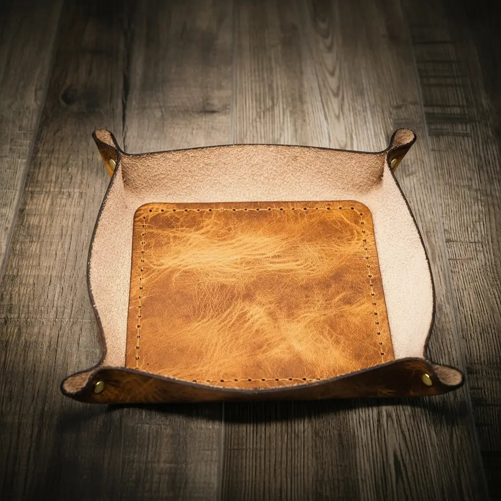 Valet Tray - Saddle Tan