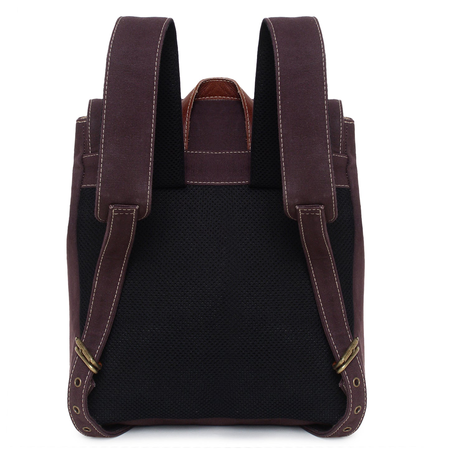 Floral Up-cycled Canvas / Genuine Leather Backpack image 3