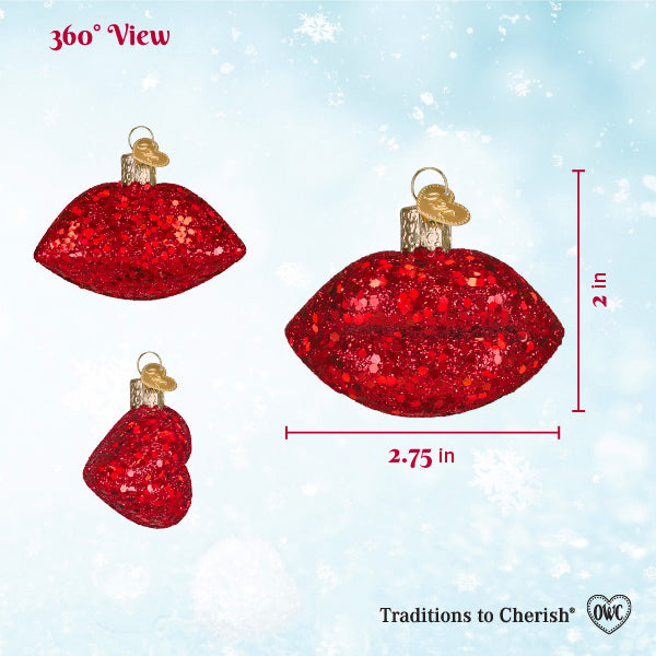 Jeweled Lips Ornament