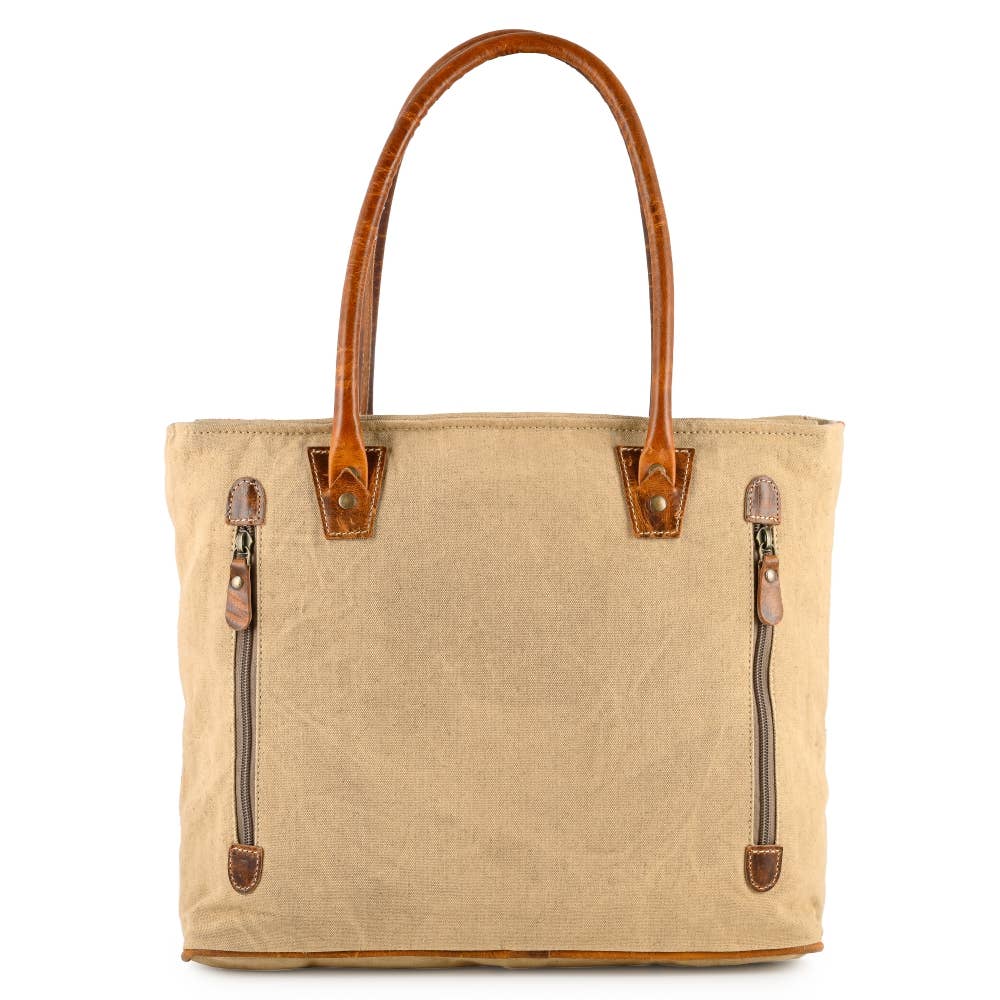 Maize Upcycled Canvas/Leather Bag image 3