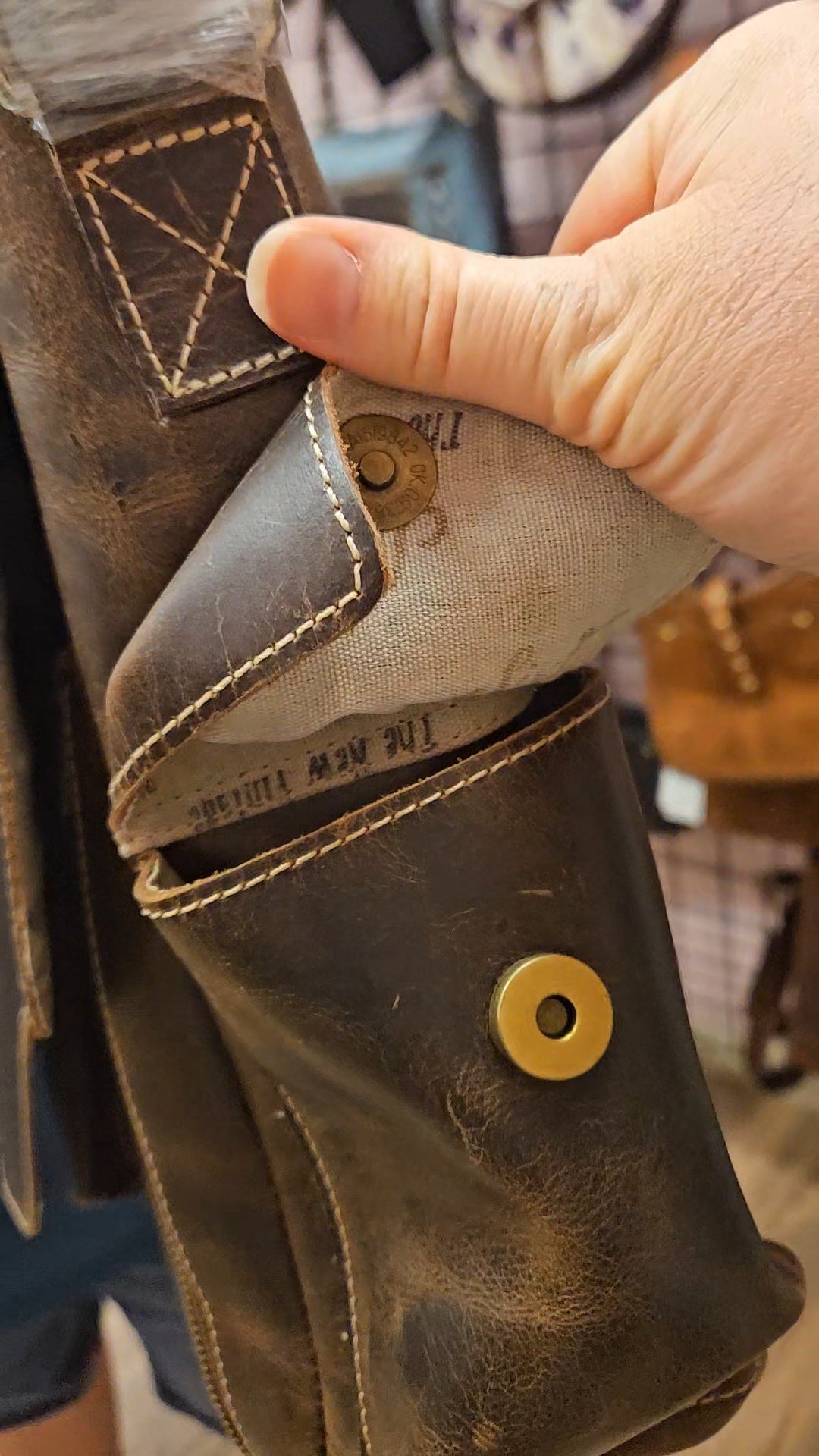 Rustic Genuine Leather Messenger Bag - Unisex image 8