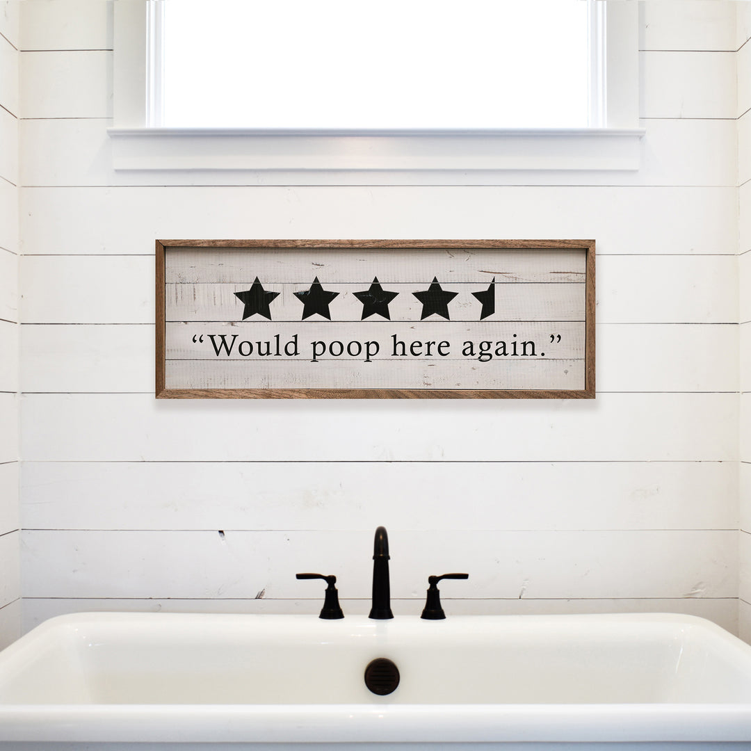 Would poop Here Again Whitewash image 0