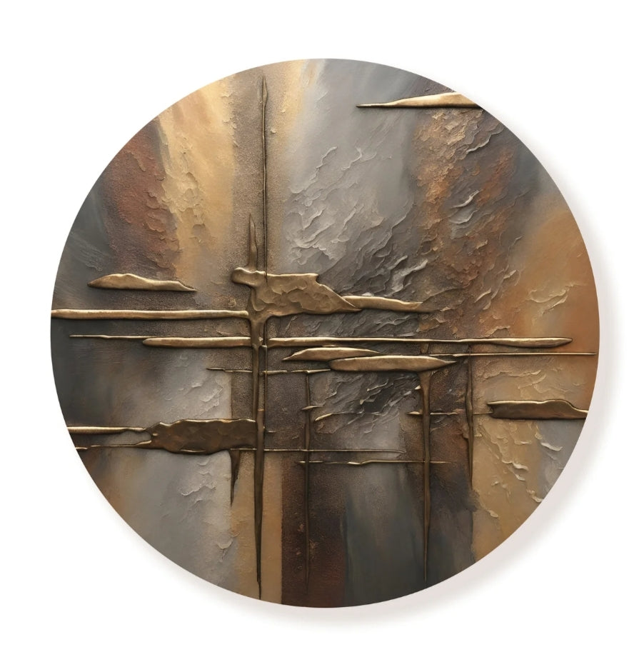 Mixed Metals Abstract Circle image 1