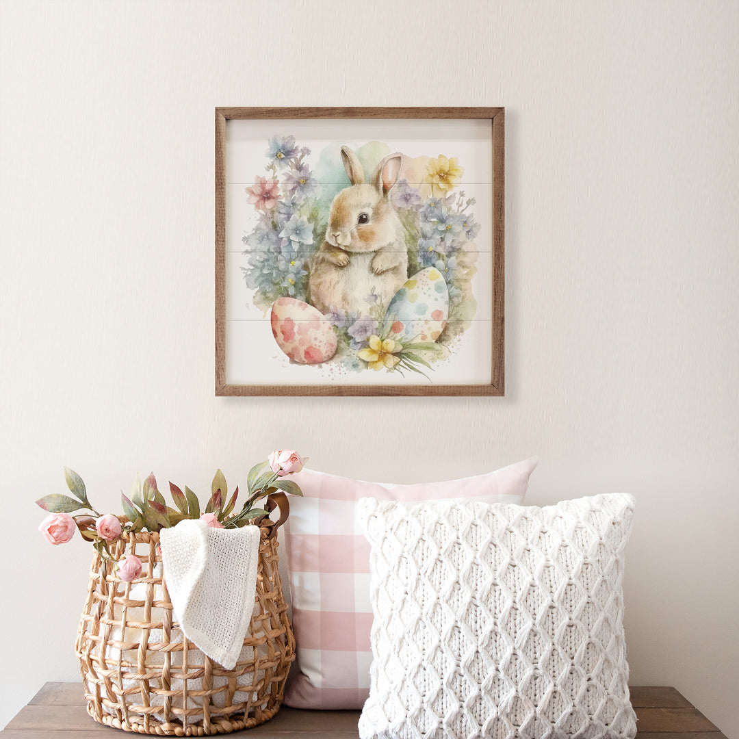 Pastel Easter Bunny And Eggs image 1