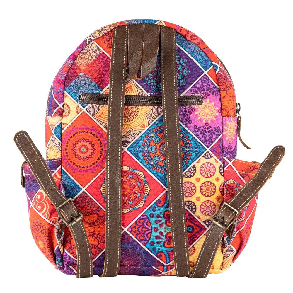 Cedar Up-cycled Canvas / Genuine Leather Backpack image 1