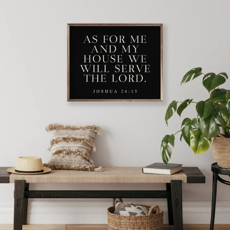 As For Me And My House Joshua 24:15 Horizontal Black
image 1