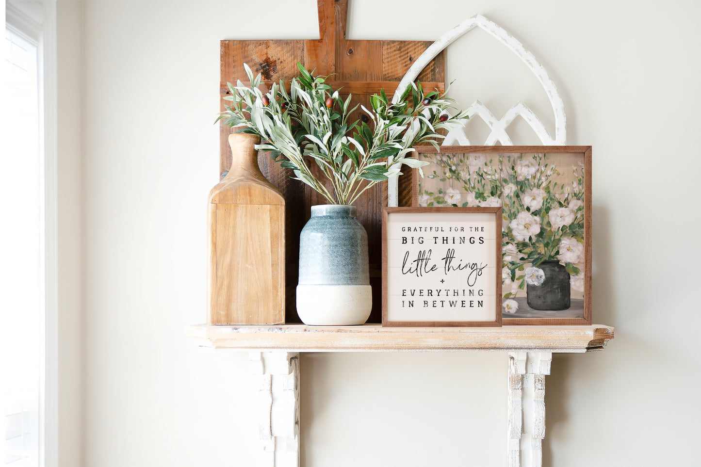 White Bouquet Gray Vase By Julia Purinton image 2