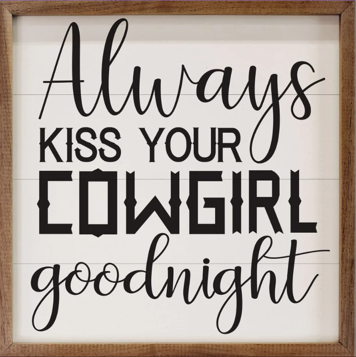 Kiss Your Cowgirl Goodnight White image 0