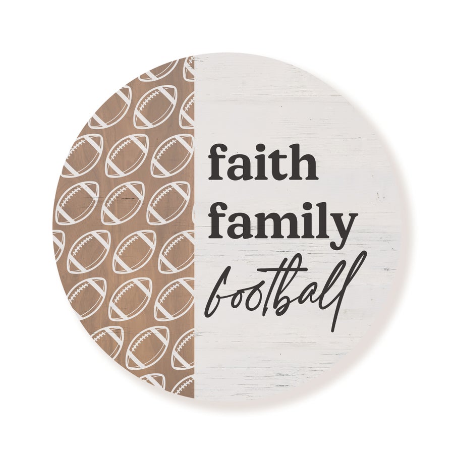 Faith Family Football Whitewash Circle image 0