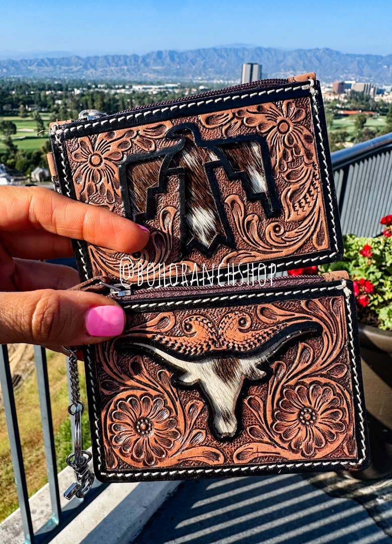 Dark Brown Thunderbird Keychain Wallet