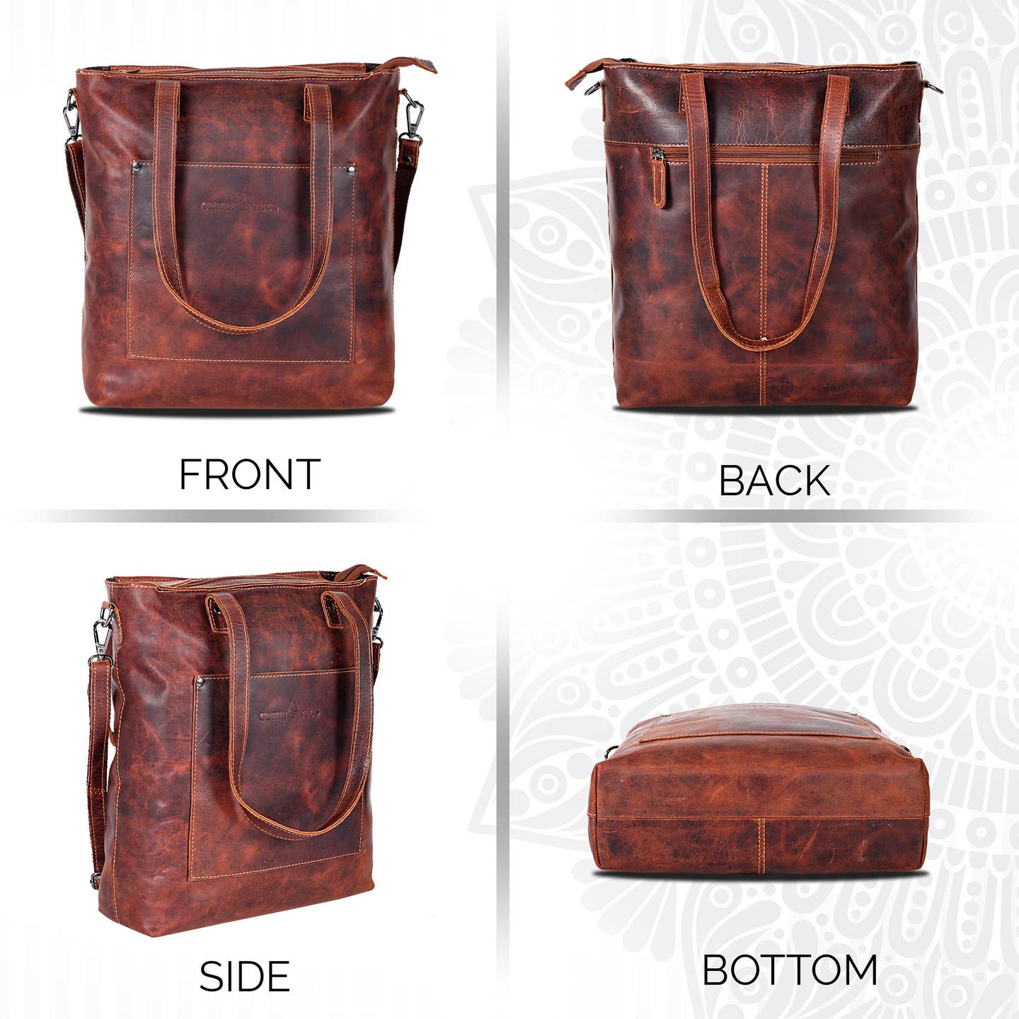 Bunbury Genuine Leather Tote Bag image 2
