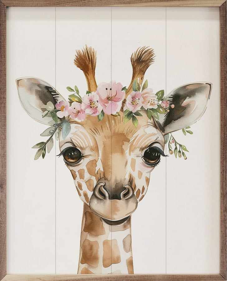 Nursery Floral Giraffe image 0