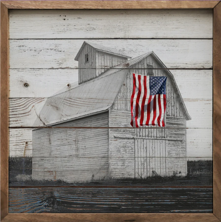 Black And White Flag Barn image 0