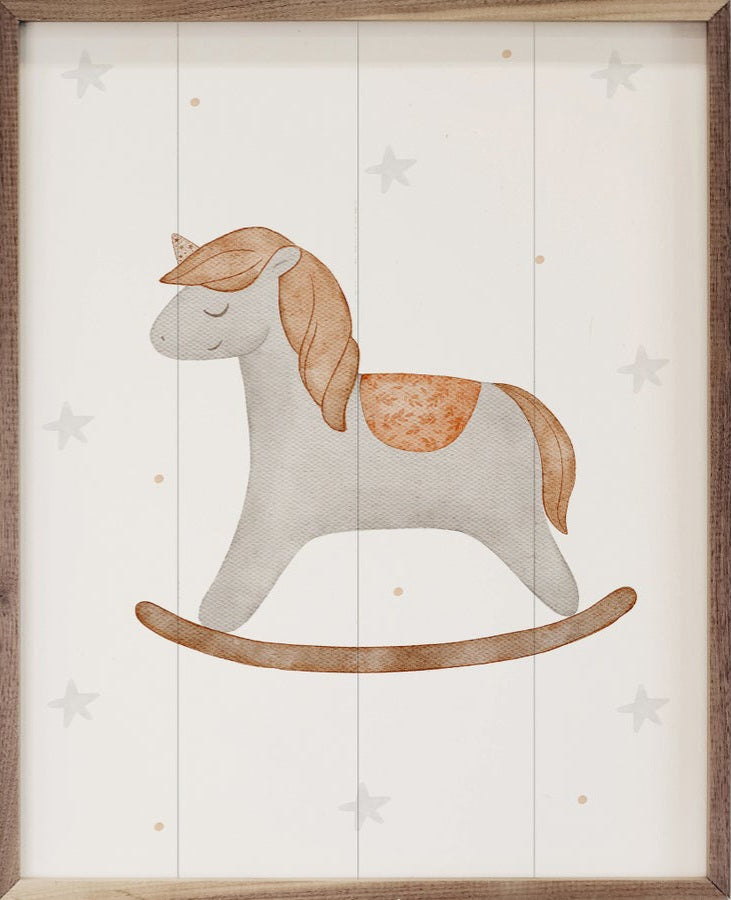 Boho Watercolor Rocking Horse By Allure Art image 0