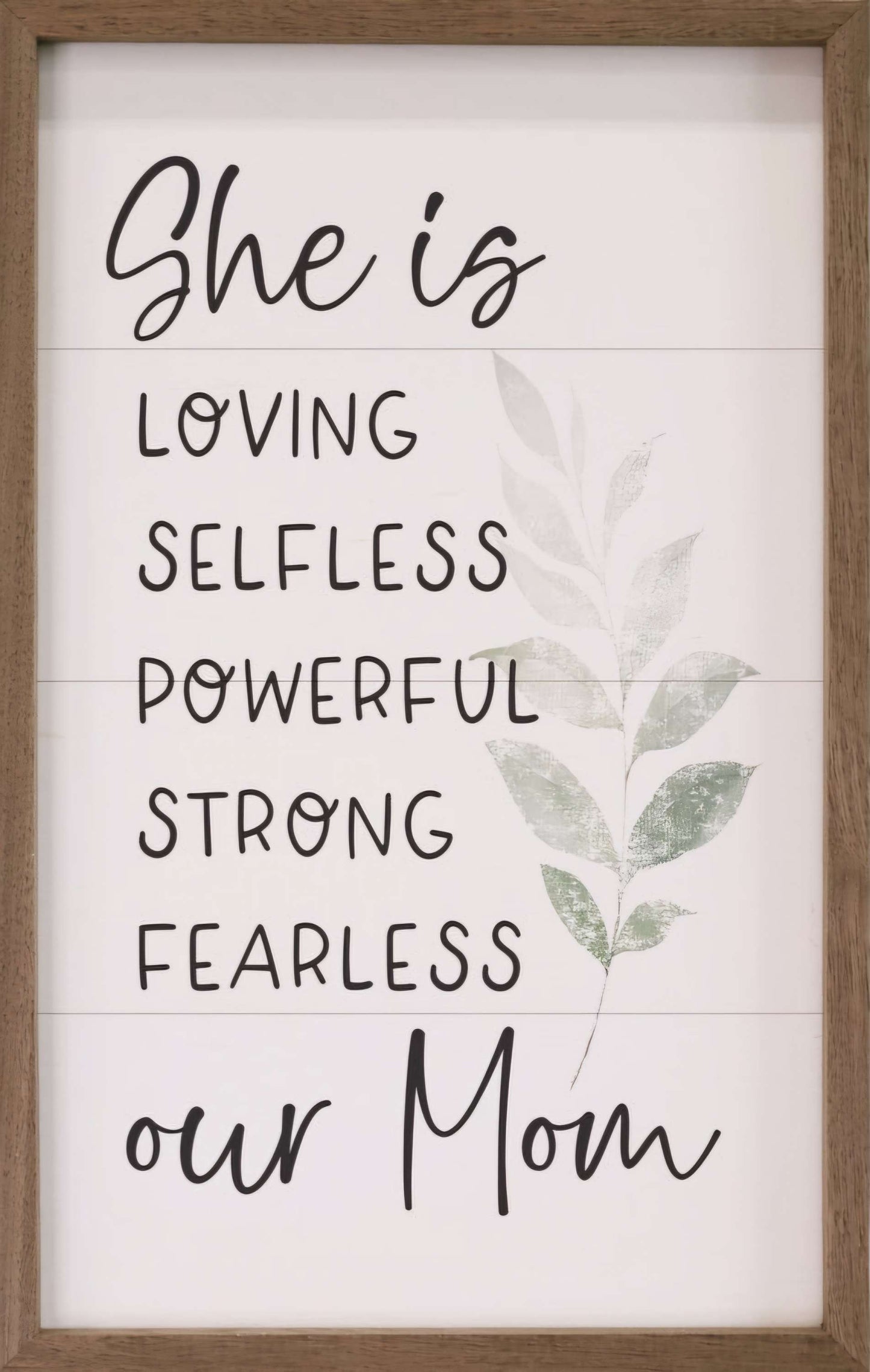 She Is Our Mom Greenery White image 0