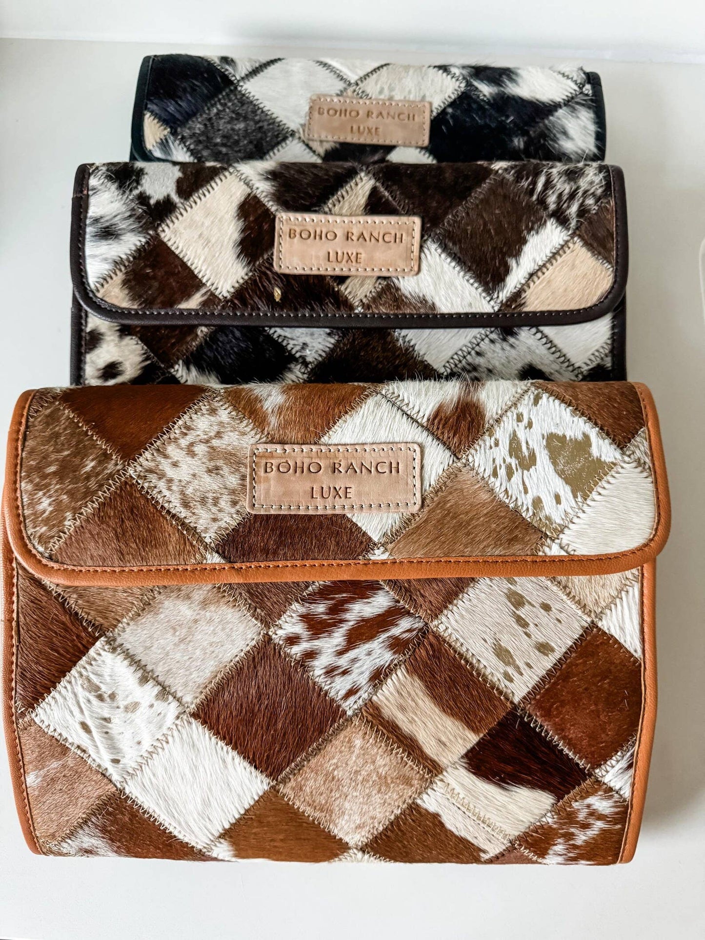 Boho Luxe Genuine Cowhide Foldable Travel Bag