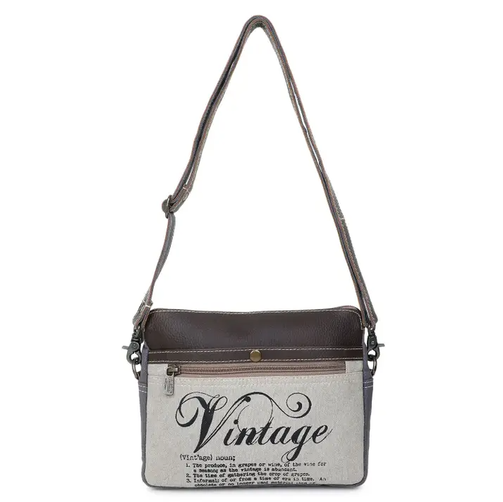 Vintage Upcycled Canvas/Leather Bag Crossbody image 0