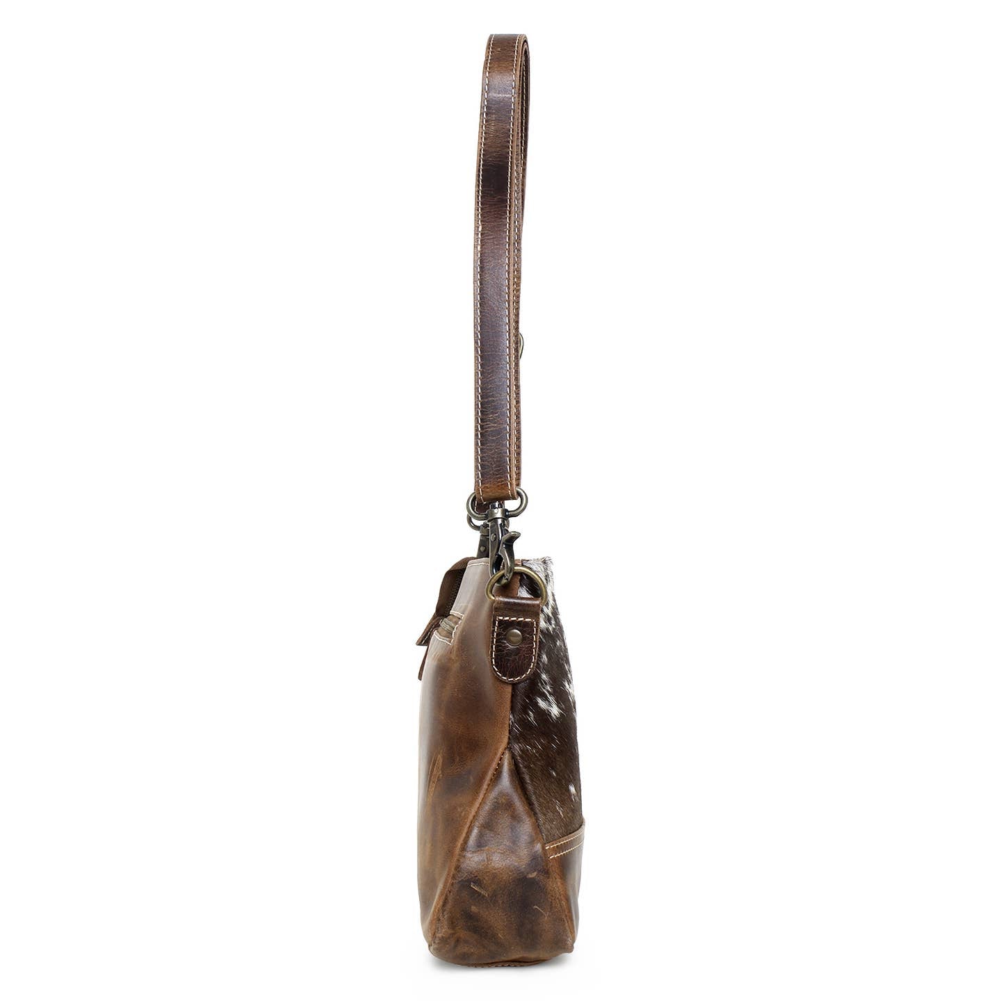 Raffle Hair-on Leather Shoulder Bag image 4
