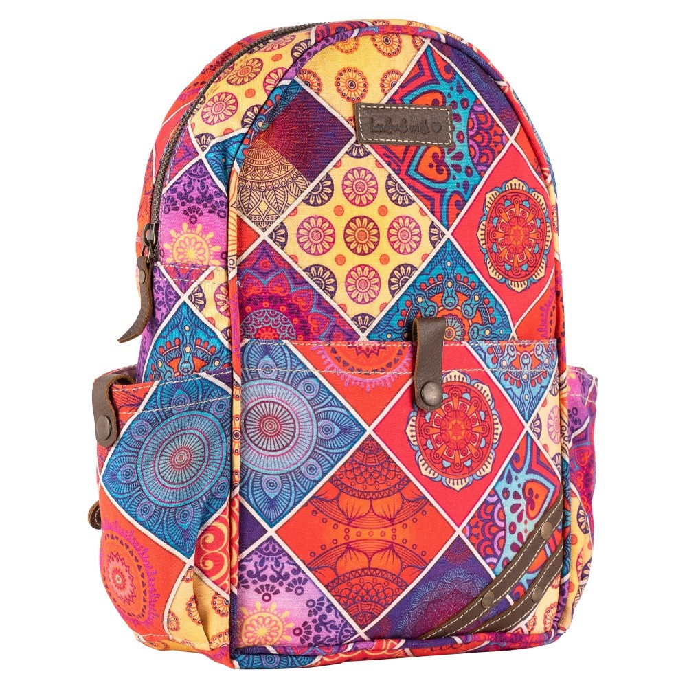 Cedar Up-cycled Canvas / Genuine Leather Backpack image 2