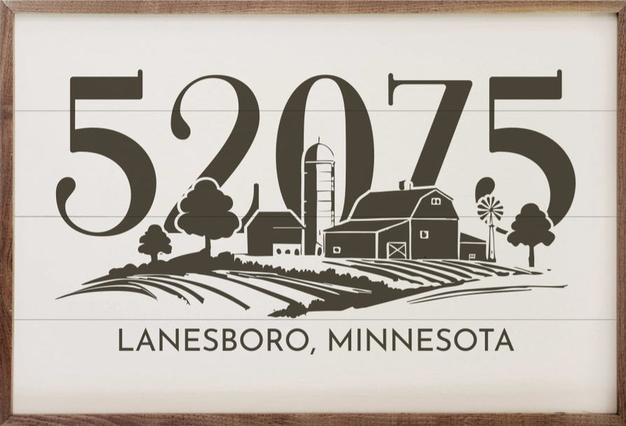 Farm Scene Personalized City State Zip image 0